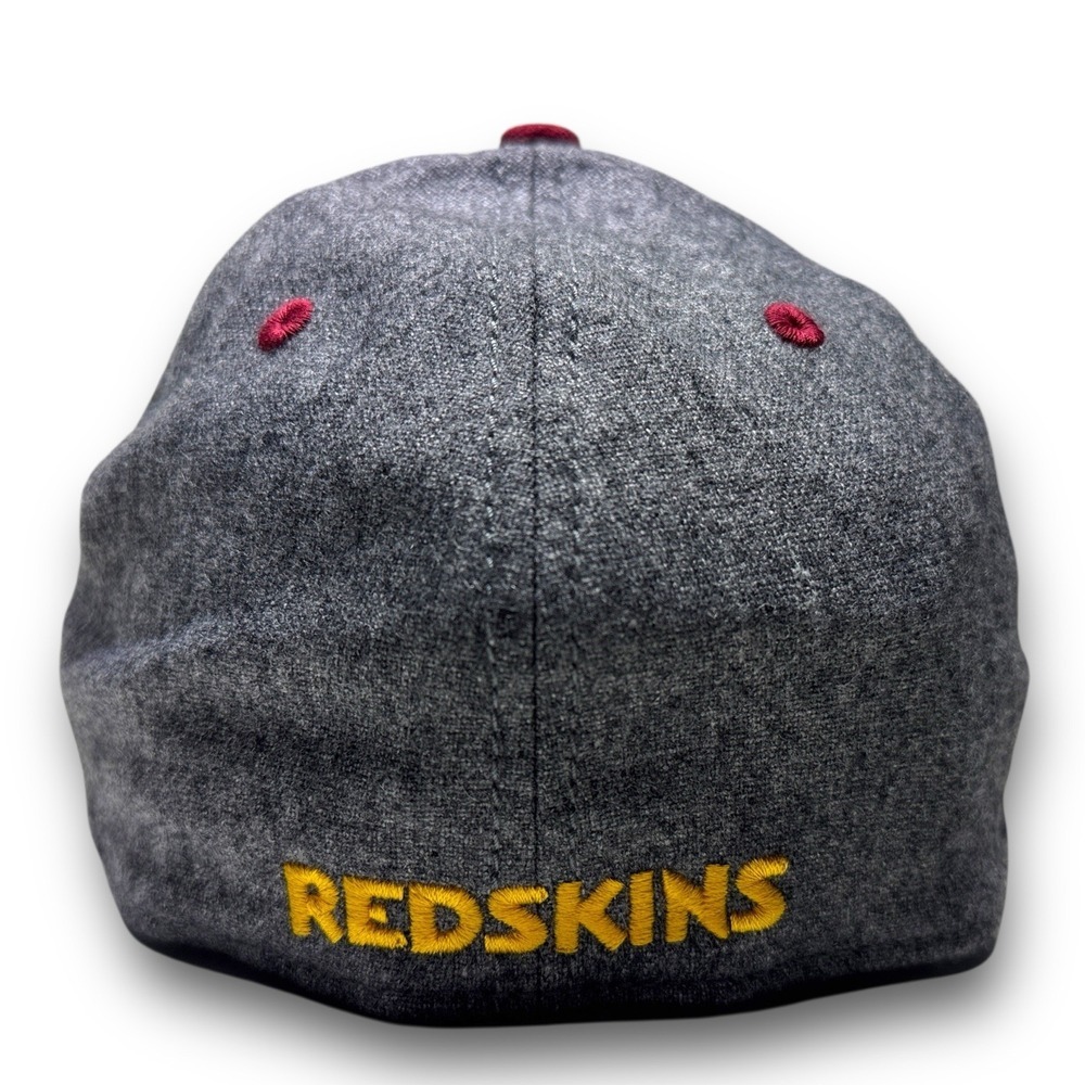 New Era 39Thirty Washington Redskins Hat Flex Fit S/M Wool Gray Blockhead NWOT - Picture 5 of 7